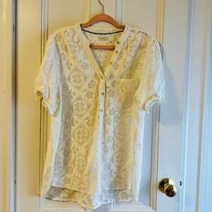 Anthropologist white lace top!